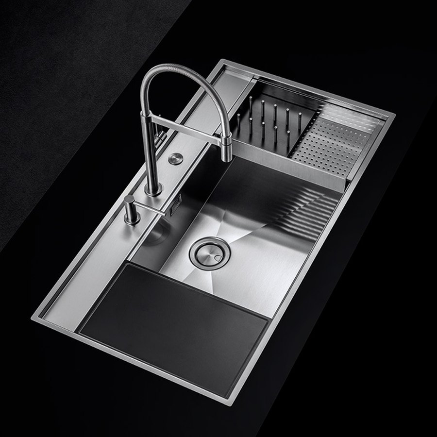 Stainless steel sinks and square bowls 컬렉션 — BARAZZA