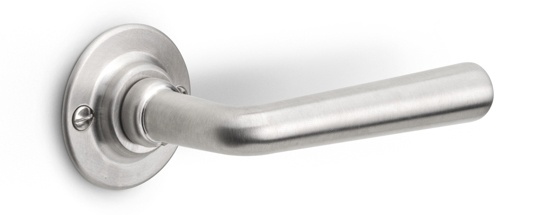 1925GRR50 - sprung lever handle on rose satin nickel