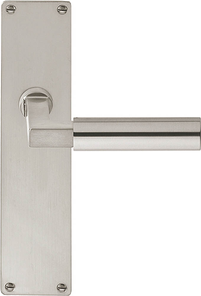 1930MPSFC - unsprung lever handle on blank plate satin nickel