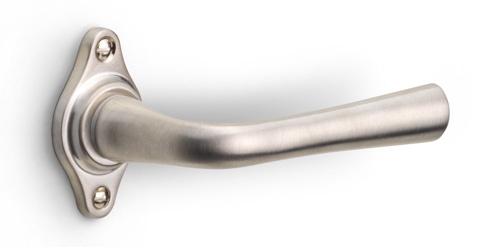 1948MRL - unsprung lever handle on rose satin nickel
