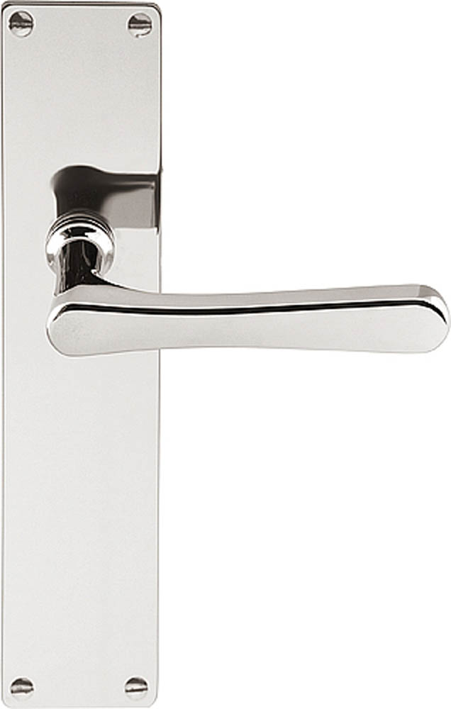 1935MPSFC - unsprung lever handle on blank plate bright nickel