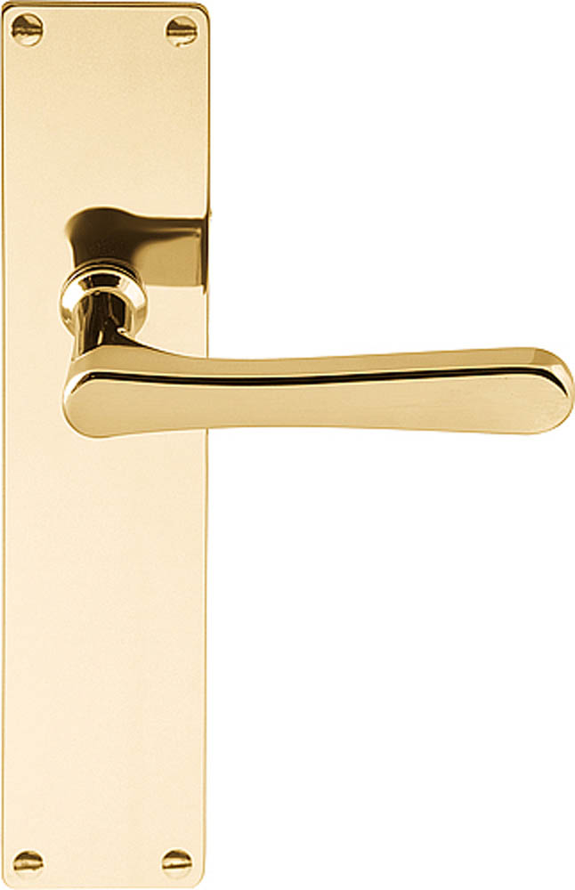 1935MPSFC - unsprung lever handle on blank plate brass unlacquered