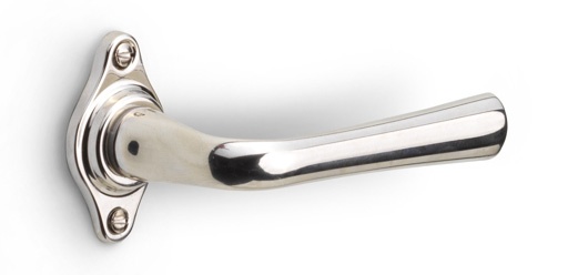 1948GRL - sprung lever handle on rose bright nickel