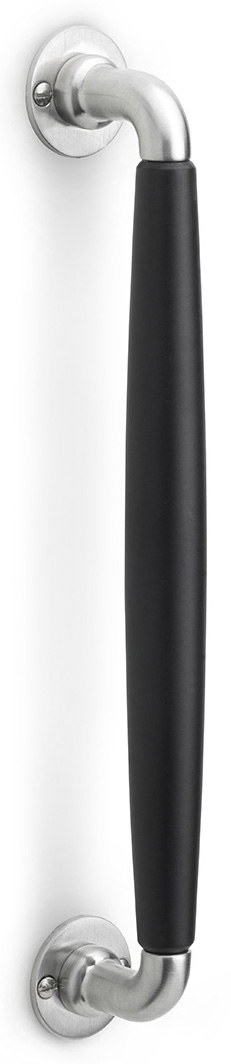 MG1932A - pull handle satin nickel/ebony wood