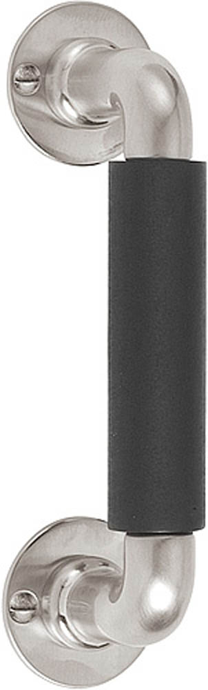 MG1923B - pull handle satin nickel/ebony wood