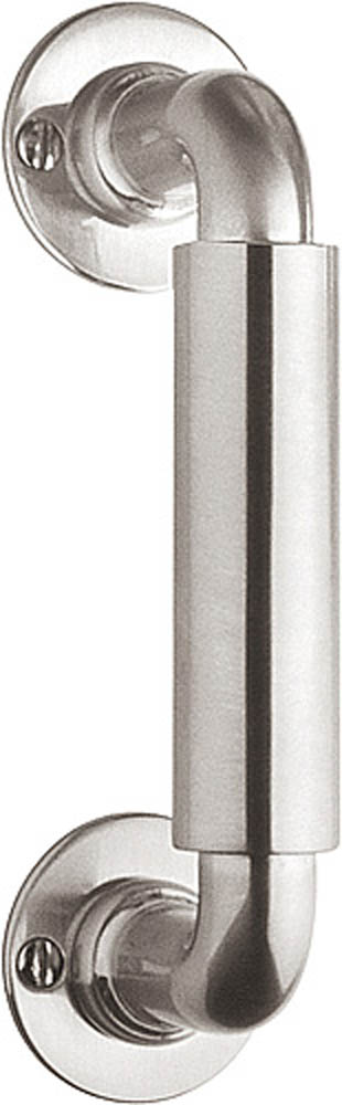 MG1923B - pull handle brass unlacquered/ebony wood
