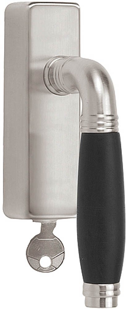 1934-DKLOCK-O - L TIMELESS 1934-DK-LOCK-O locking tilt and turn window handle satin nickel/ebony wood left-turning