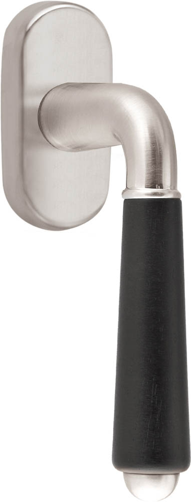 1952-DK-O - L TIMELESS 1952-DK-O non-locking tilt and turn window handle satin nickel/ebony wood left-turning