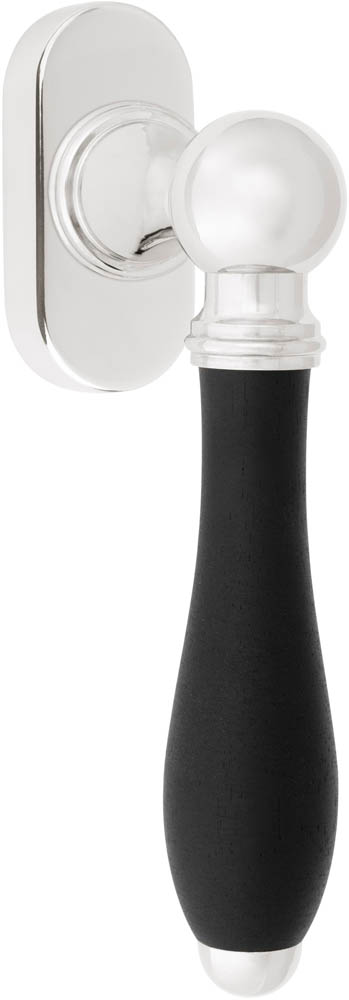 1815-DK-O - L TIMELESS 1815-DK-O non-locking tilt and turn window handle bright nickel/ebony wood left-turning