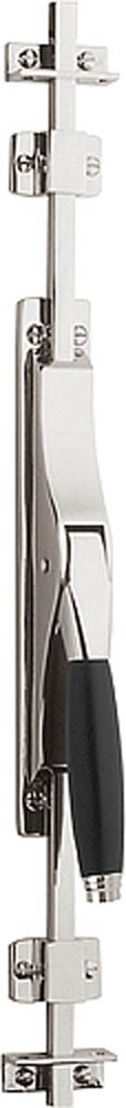 P-1934 - espagnolette bolt brass unlacquered/ebony wood