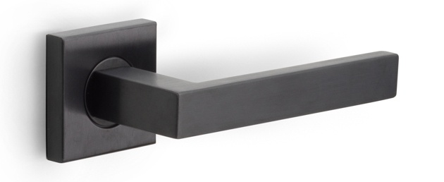 BSQ2 - sprung lever handle on rose PVD gunmetal