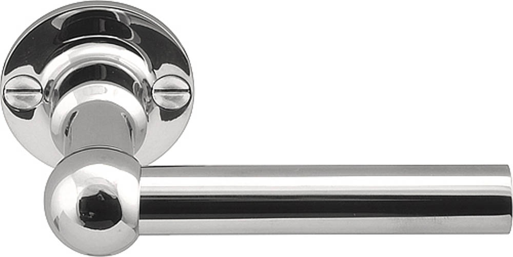 FVL85/40 - solid unsprung door handle on rose  satin stainless steel