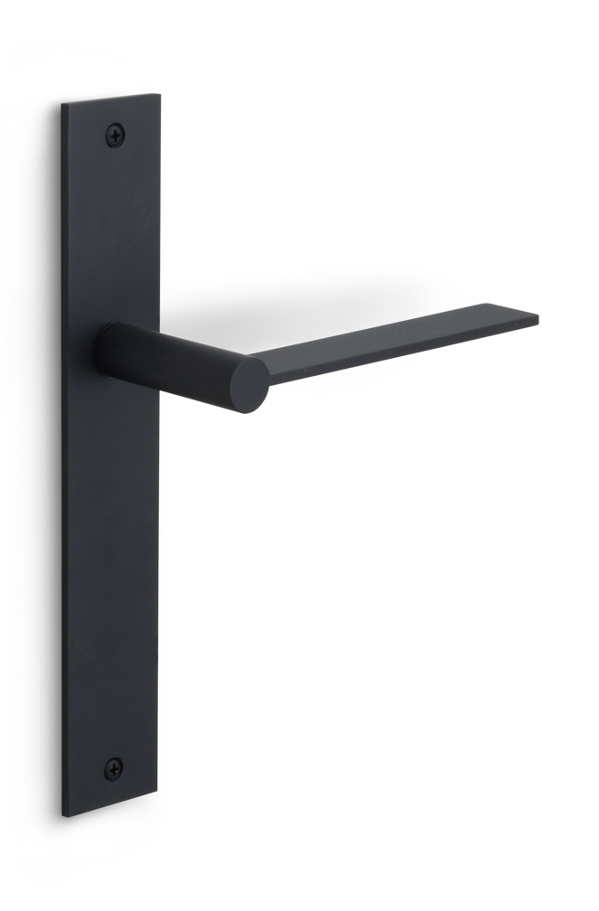 EGP236SFC - unsprung lever handle on blank plate satin black