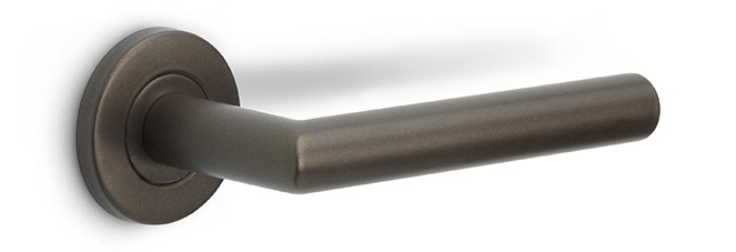 LB2-19 - sprung door handle on rose EN1906 class 3 bronze