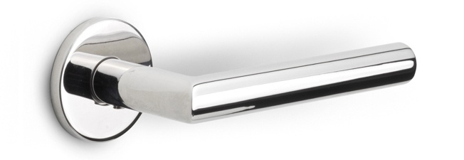 LB2-19 - 1906 IP BASICS LB2-19 sprung lever handle on rose EN1906 class 3 polished stainless steel
