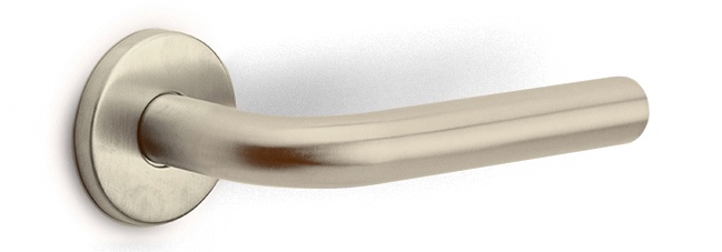 LB3-19 - sprung door handle on rose EN1906 class 3 PVD light bronze