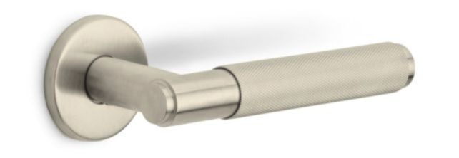 LB5 - sprung door handle on rose EN1906 class 3 PVD light bronze