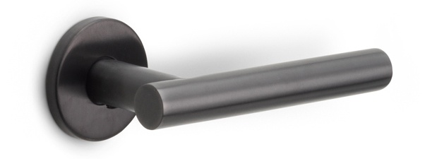 LB7-19 - sprung lever handle on rose EN1906 class 3 PVD gunmetal