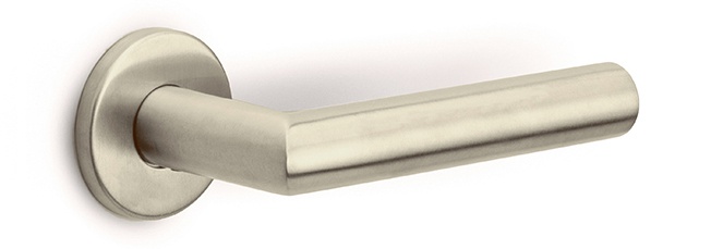 LB2-22 - sprung door handle on rose EN1906 class 3 PVD light bronze