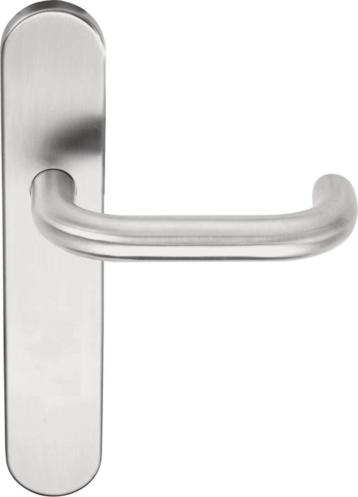 LB119P13SFC - sprung door handle on oval blind plate