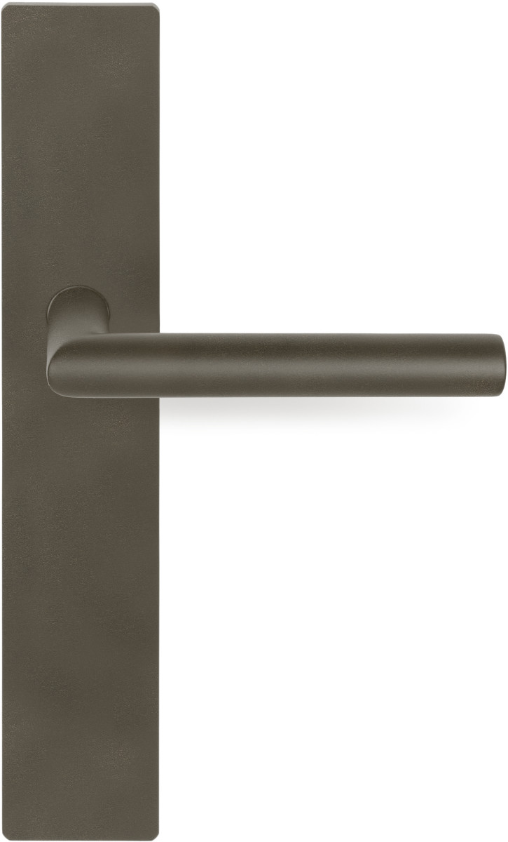 LB2-19P236SFC - unsprung lever handle on blank plate bronze