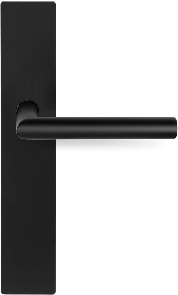LB2-19P236SFC - unsprung lever handle on blank plate satin black