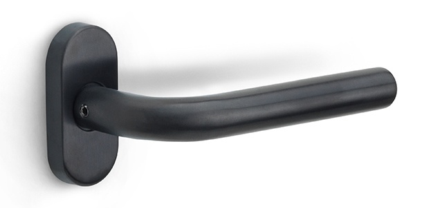 LB3-19B32 - sprung lever handle on rose PVD gunmetal