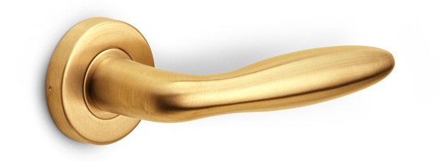 LB18H - sprung door handle on rose PVD gunmetal