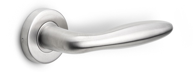 LB18H - sprung door handle on rose PVD gunmetal