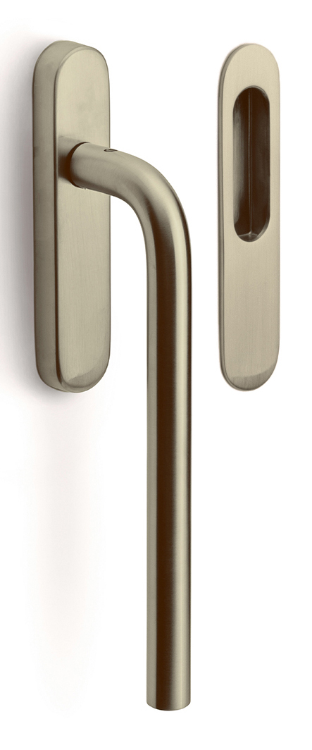 LB231Y - solid set internal lift-up sliding door handle porfile including cylinder hole PC69