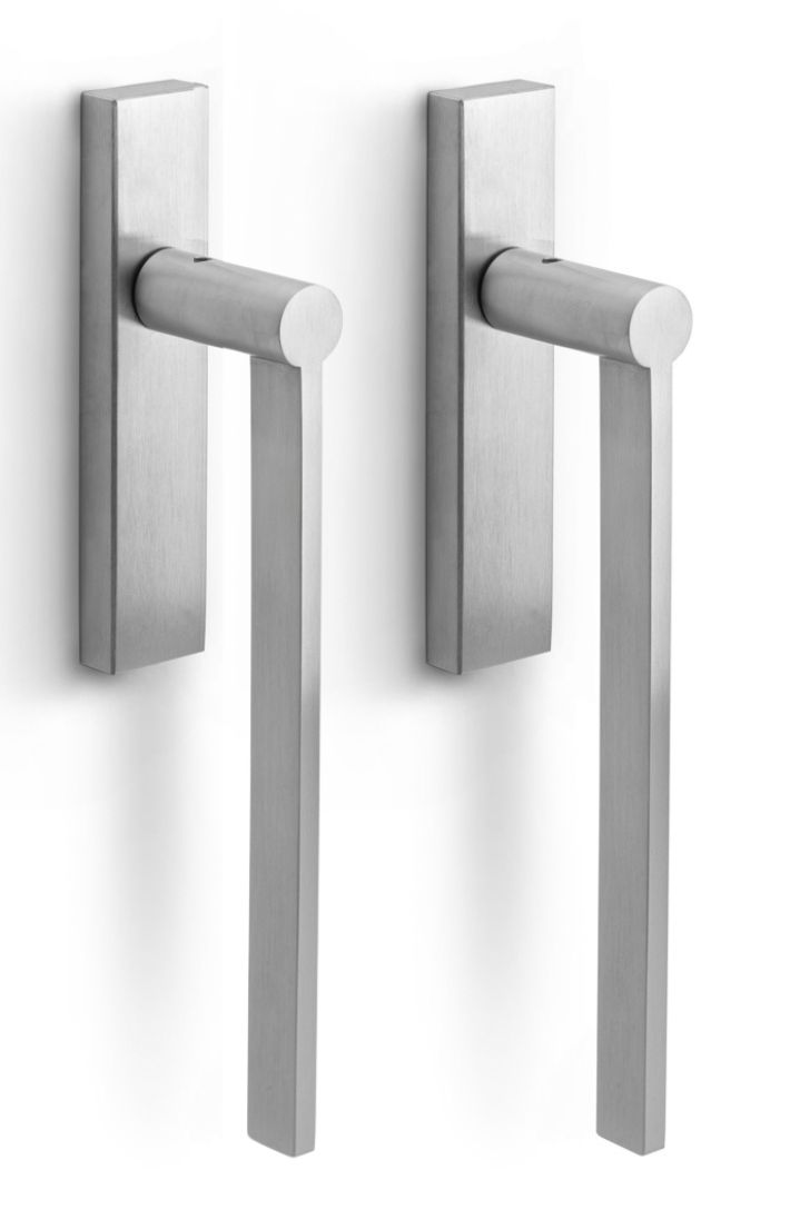 EG230PA - set of lift-up sliding door handles blank satin stainless steel