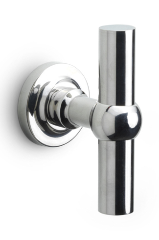 FV22V - F22V fixed door knob on rose polished stainless steel