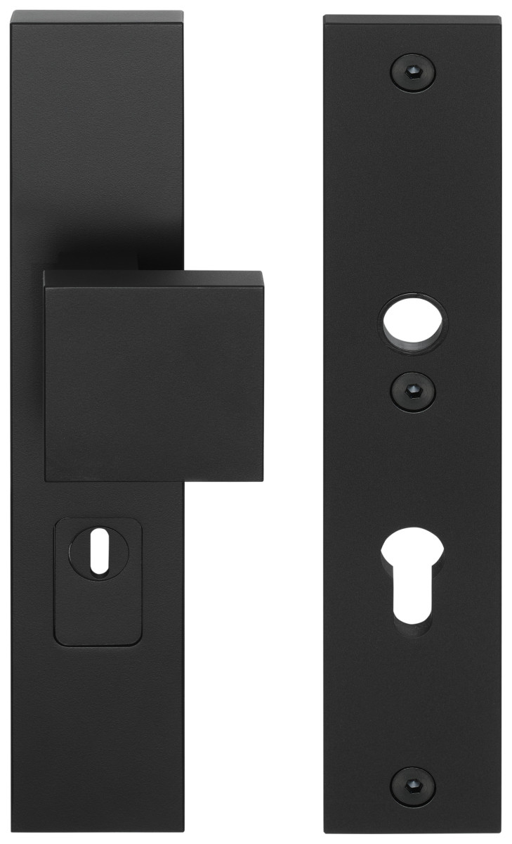 LSQ60-50KT - NM SQUARE LSQ60-50KT security plates with cylinder protection cover knob/handle* SKG*** PC55 satin black