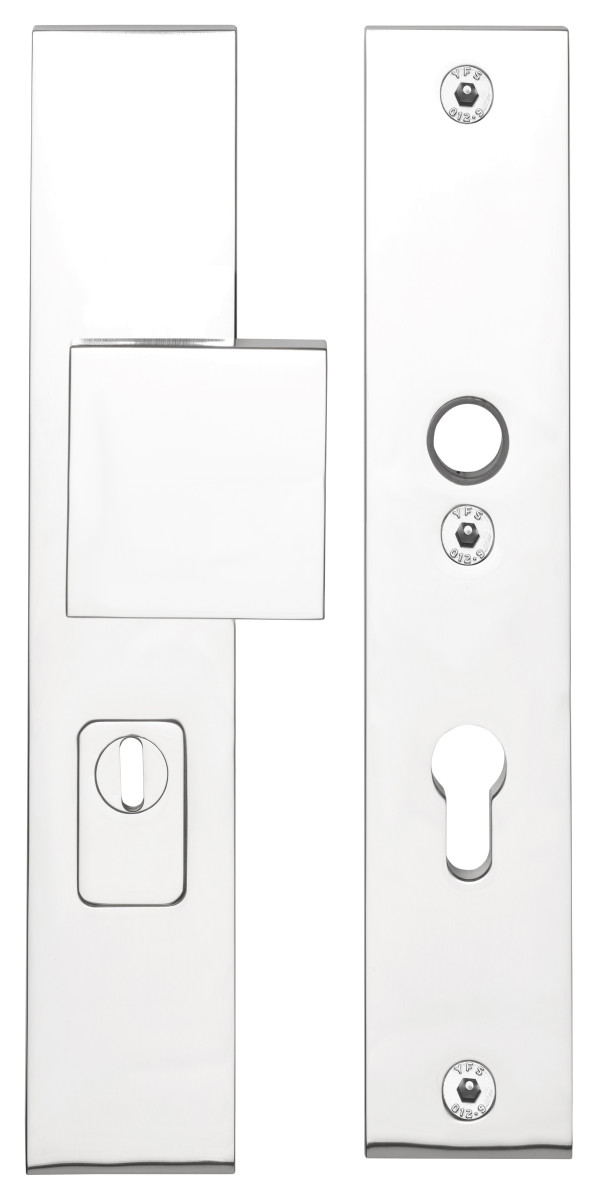 LSQ60-50KT - IP SQUARE LSQ60-50KT security plates with cylinder protection cover knob/handle* SKG*** PC92 polished stainless steel