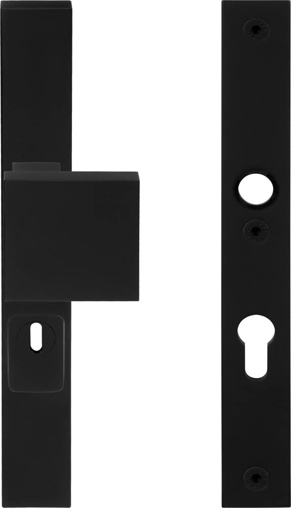 LSQ60-28KT - NM SQUARE LSQ60-28KT security plates with cylinder protection cover knob/handle* SKG*** PC72 satin black