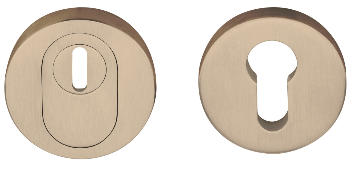 BVEIL-KT - security escutcheons with cylinder protection cover SKG*** PVD light bronze