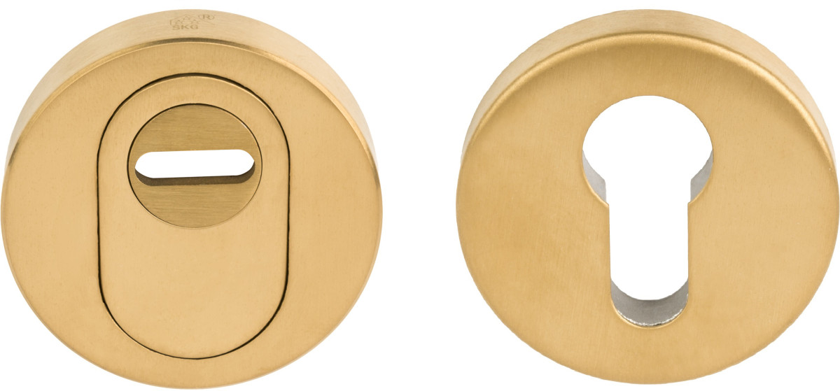 BVEIL-KT - security escutcheons with cylinder protection cover SKG*** PVD satin gold