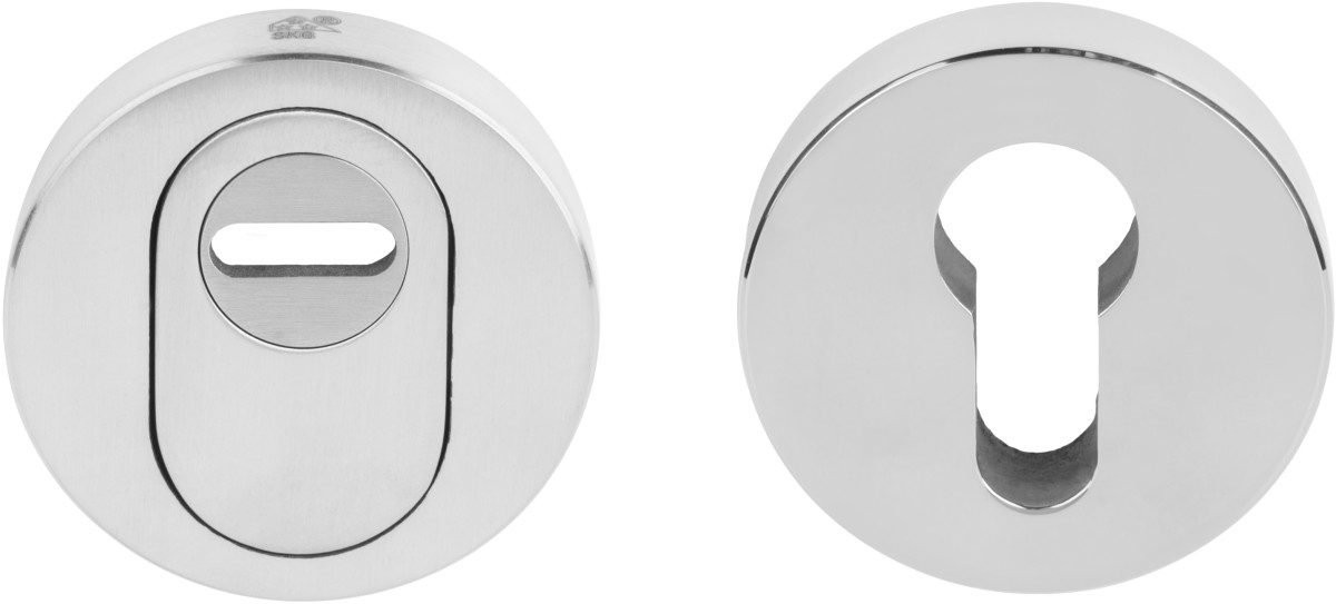 BVEIL-KT - security escutcheons with cylinder protection cover SKG*** polished stainless steel