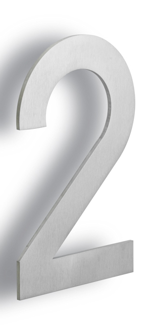 LSQHN150-2 - numeral satin stainless steel