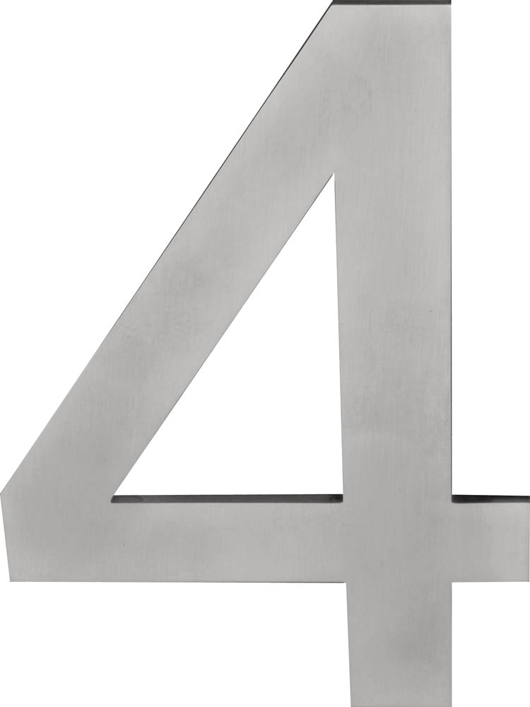 LSQHN150-4 - numeral satin stainless steel