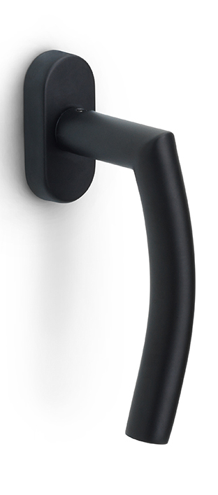 LB4-DK-O - L BASICS LB4-DK-O non-locking tilt and turn window handle satin black left-turning