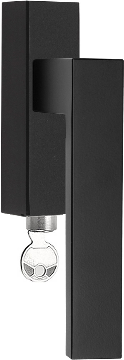 LSQ4-DKLOCK - R SQUARE LSQ4-DKLOCK locking tilt and turn window handle satin black right-turning