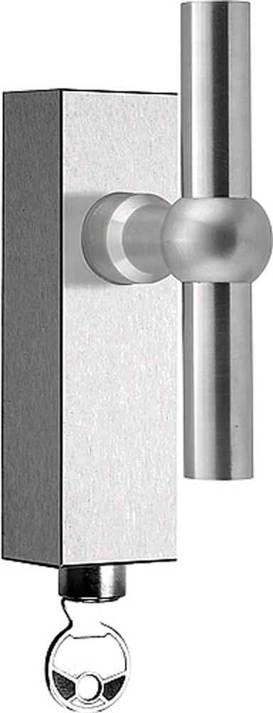 FVT100-DKLOCK - locking tilt and turn window handle satin stainless steel