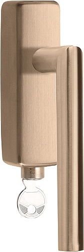 LB2-DKLOCK-O - locking tilt and turn window handle PVD light bronze