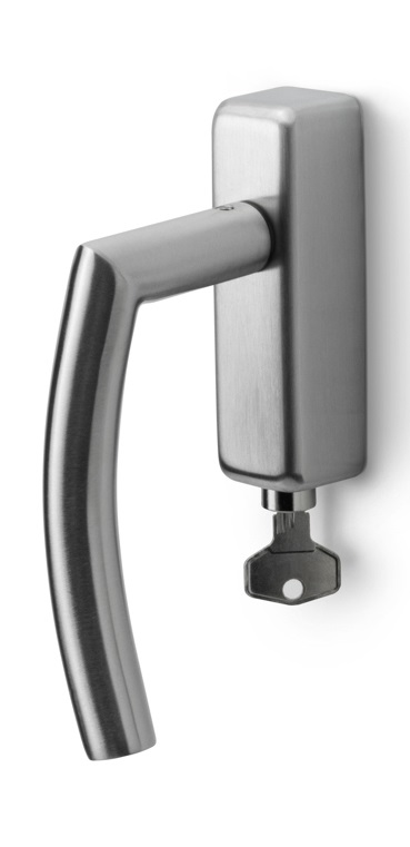LB4-DKLOCK-O - R BASICS LB4-DKLOCK-O locking tilt and turn window handle satin stainless steel right-turning