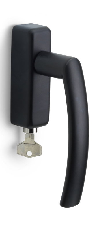 LB14-DKLOCK-O - R BASICS LB14-DKLOCK-O locking tilt and turn window handle satin black right-turning