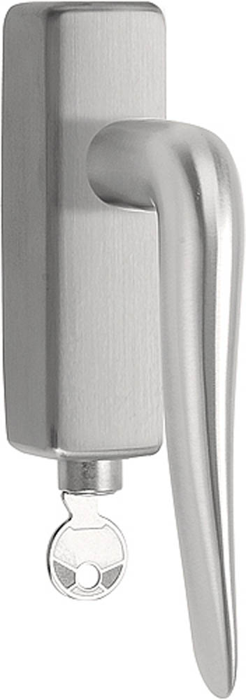 LB20-DKLOCK-O - L BASICS LB20-DKLOCK-O locking tilt and turn window handle satin stainless steel left-turning