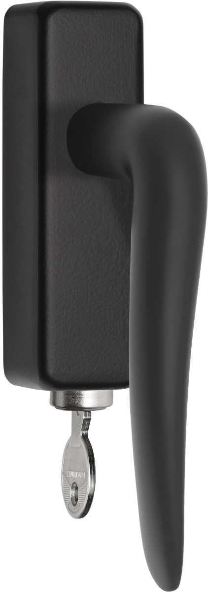 LB20-DKLOCK-O - L BASICS LB20-DKLOCK-O locking tilt and turn window handle satin black left-turning