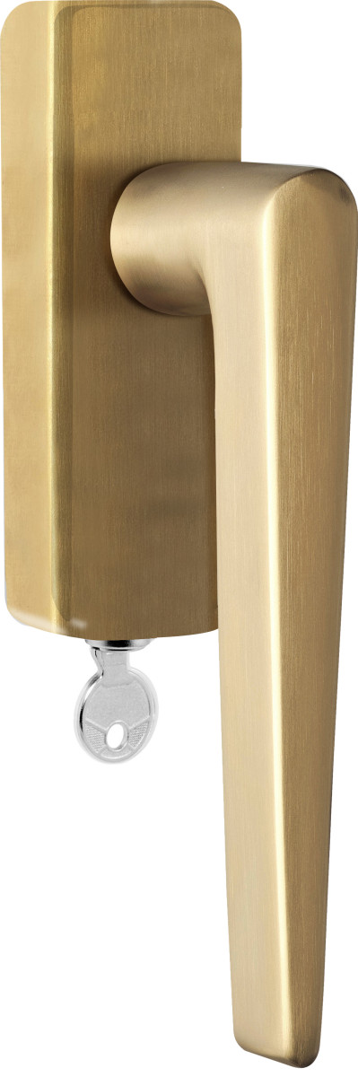 LB21H-DKLOCK-O - locking tilt and turn window handle PVD satin gold