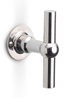 FVT85V/40 - fixed knob on rose polished stainless steel